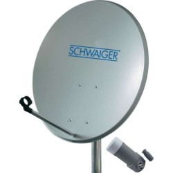 Sistema SAT SCHWAIGER 60 cm 1 partecipante LNB singolo grigio chiaro