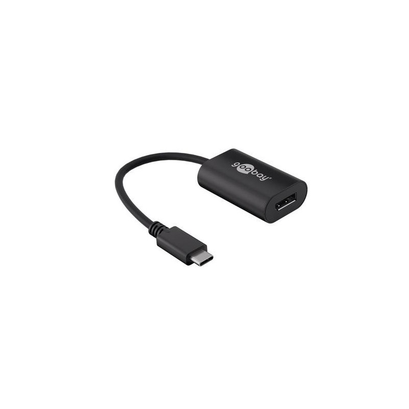 Goobay da USB-C a Displayport. Adattatore. Nero. 02 m