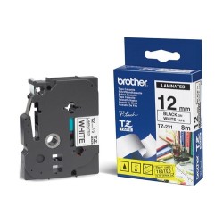 Brother TX-231 nastro per etichettatrice Nero su bianco