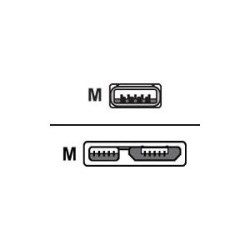 ROLINE Gold - Cavo USB - USB a 9 pin tipo A (M) - Micro-USB a 9 pin t