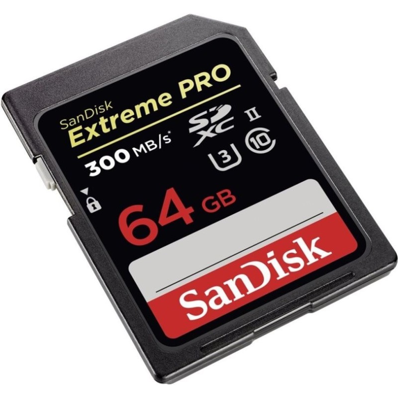 SCHEDA SDXC DA 64 GB SanDisk Extreme PRO UHS-II 300 MB/s (SDSDXPK-064