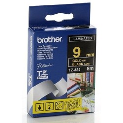 Brother TZ-324 nastro per etichettatrice Oro su nero