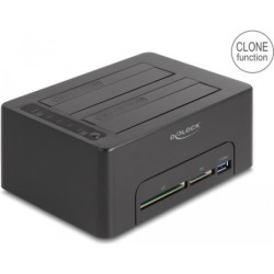 Delock Doppia docking station USB per 2 x SATA HDD/SSD con funzione c