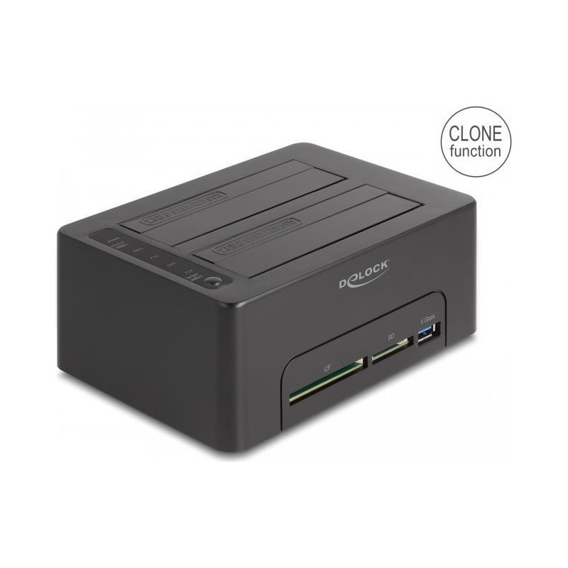 Delock Doppia docking station USB per 2 x SATA HDD/SSD con funzione c