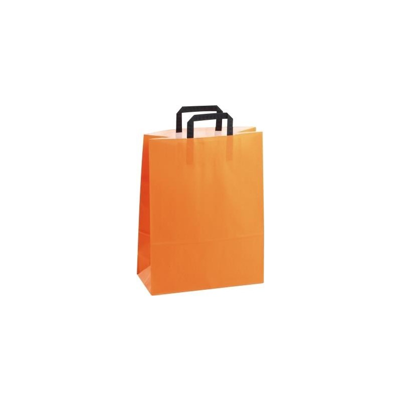 Borsa shopper in carta Topcraft 1FTTC009032 gr arancione 50 pezzi/con