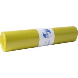 Sacco per rifiuti standard 575x1000mm 70l giallo 25 pezzi/confezione.