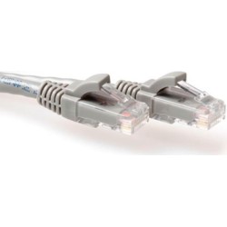 Cavo patch ACT grigio LSZH U/UTP CAT6A da 2 metri con connettori RJ45