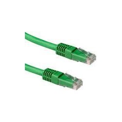 Cavo patch ACT Green LSZH U/UTP CAT6A da 1 metro con connettori RJ45.