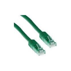 Cavo patch ACT Green LSZH U/UTP CAT6A da 3 metri con connettori RJ45.