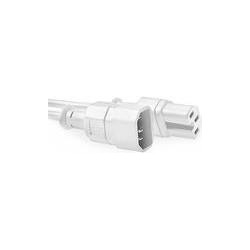 ACT Powercord C14 - C15 white 2 m Bianco Accoppiatore C14 Accoppiator