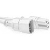 ACT Powercord C14 - C15 white 2 m Bianco Accoppiatore C14 Accoppiator