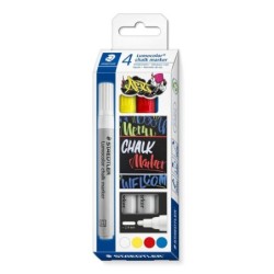 Pennarelli a gesso liquido Staedtler Lumocolor 344 4 Pezzi