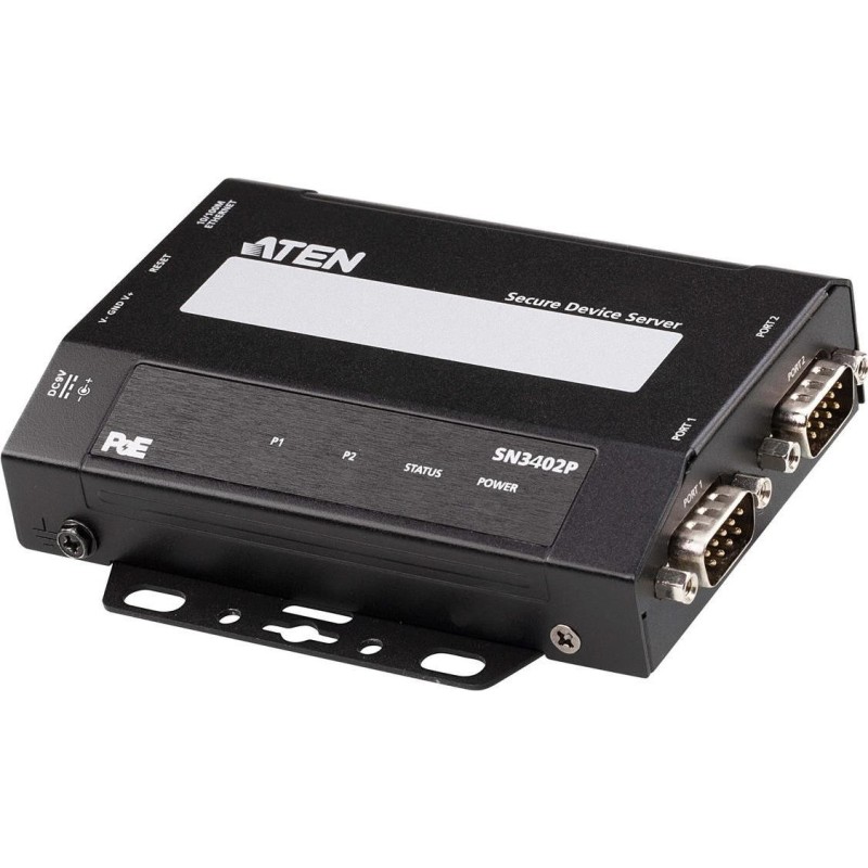 Server per dispositivi sicuri ATEN RS-232/422/485 a 2 porte con PoE -