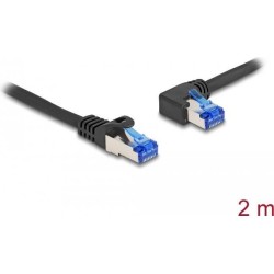 Delock Cavo di rete RJ45 Cat.6A S/FTP dritto/angolato a sinistra 2 m 