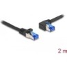 Delock Cavo di rete RJ45 Cat.6A S/FTP dritto/angolato a sinistra 2 m 