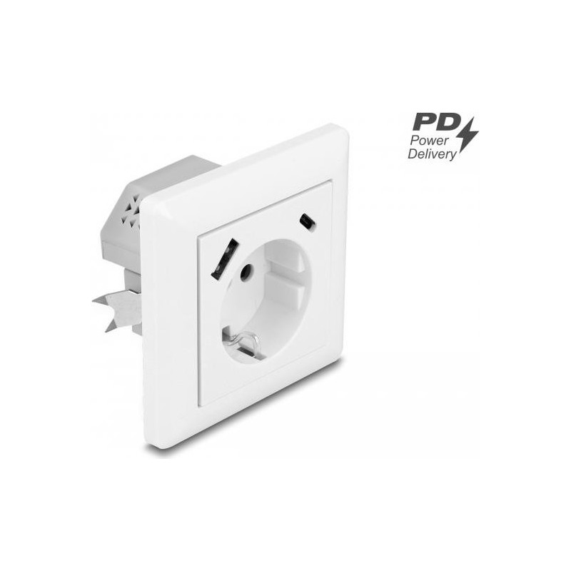 Presa integrata Delock con 2 porte di ricarica USB 1 x USB Type-A