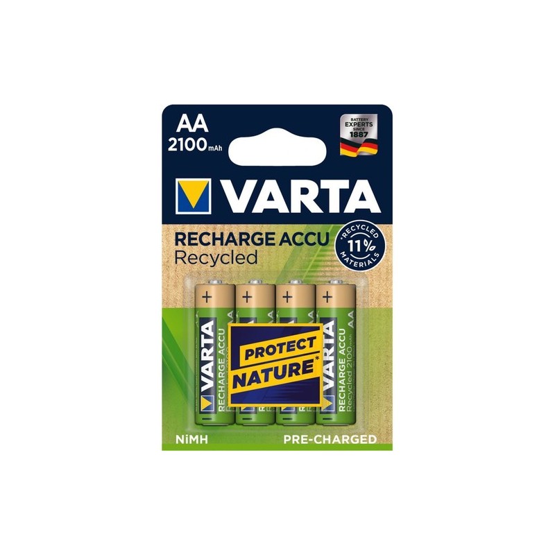 Varta Recycled AA 2100mAh Batteria ricaricabile Stilo AA Nichel-Metal