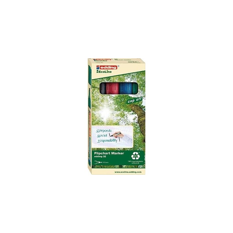 Edding EcoLine 24 - Verde - Multicolor - Plastica (4-32-4)