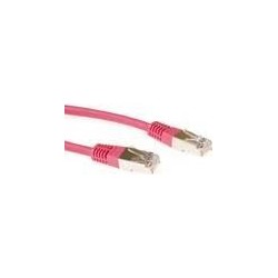 Cavo patch ACT rosso LSZH SFTP CAT6 da 3 metri con connettori RJ45. C