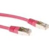 Cavo patch ACT rosso LSZH SFTP CAT6 da 3 metri con connettori RJ45. C