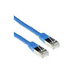 Cavo patch ACT Blue LSZH SFTP CAT6 da 1 metro con connettori RJ45. Ca