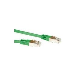 Cavo patch ACT Green LSZH SFTP CAT6 da 3 metri con connettori RJ45. C