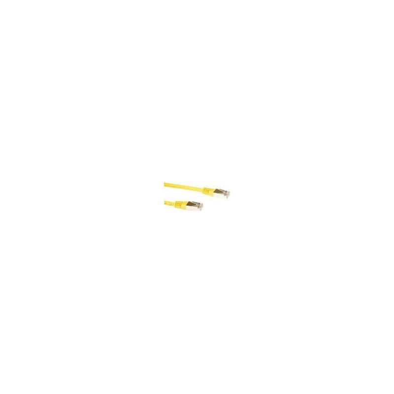 Cavo patch ACT giallo LSZH SFTP CAT6 da 3 metri con connettori RJ45. 