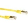 Cavo patch ACT giallo LSZH SFTP CAT6 da 3 metri con connettori RJ45. 