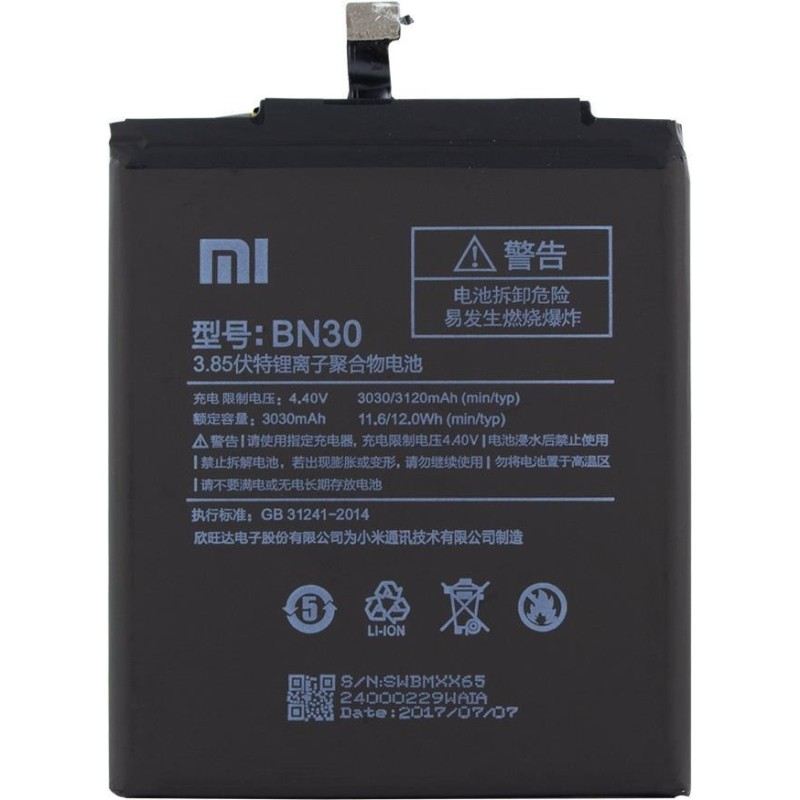 Xiaomi - Batteria agli ioni di litio - BN30 - Xiaomi Redmi 4A - 3030m