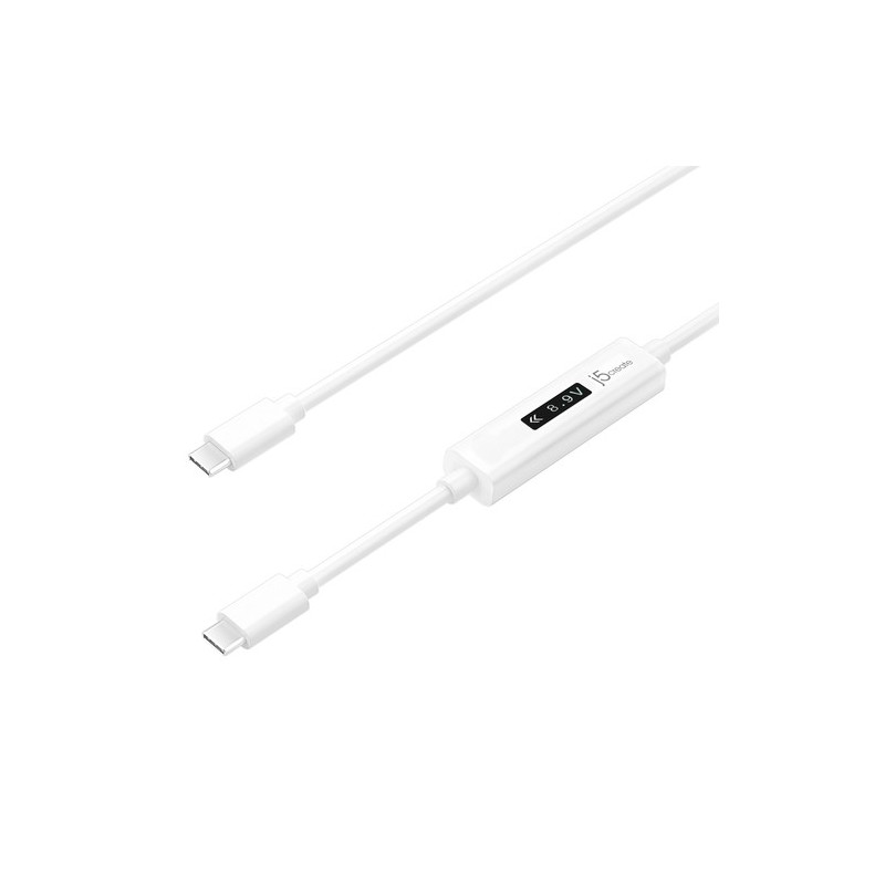 j5create JUCP14-N Cavo da USB-C™ 20 a USB-C™ con misuratore di p