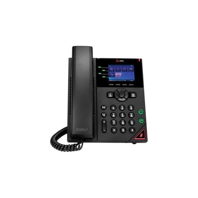 POLY Telefono IP VVX 250 a 4 linee abilitato per PoE