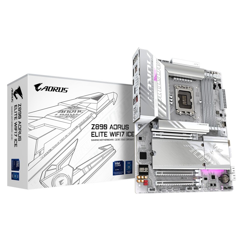 GIGABYTE Z890 AORUS ELITE WIFI7 ICE Scheda Madre - Supporta CPU Intel