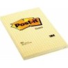 Blocco da 100 fogli Post-it Notes 3M 102 x 152 mm Giallo a quadretti 