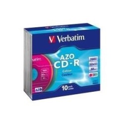 Verbatim - 10 x CD-R - 700 MB (80 min) 48x - blu, viola, verde, aranc