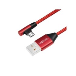 Connettore LogiLink USB 2.0 da 2.0 a USB-B (angolato a 90) 10 m CU0150