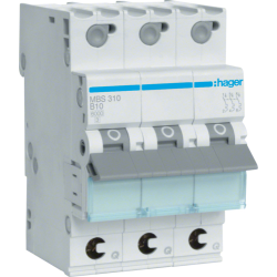 Hager MBS310. Corrente nominale 10 A Frequenza di ingresso AC 50/60 H