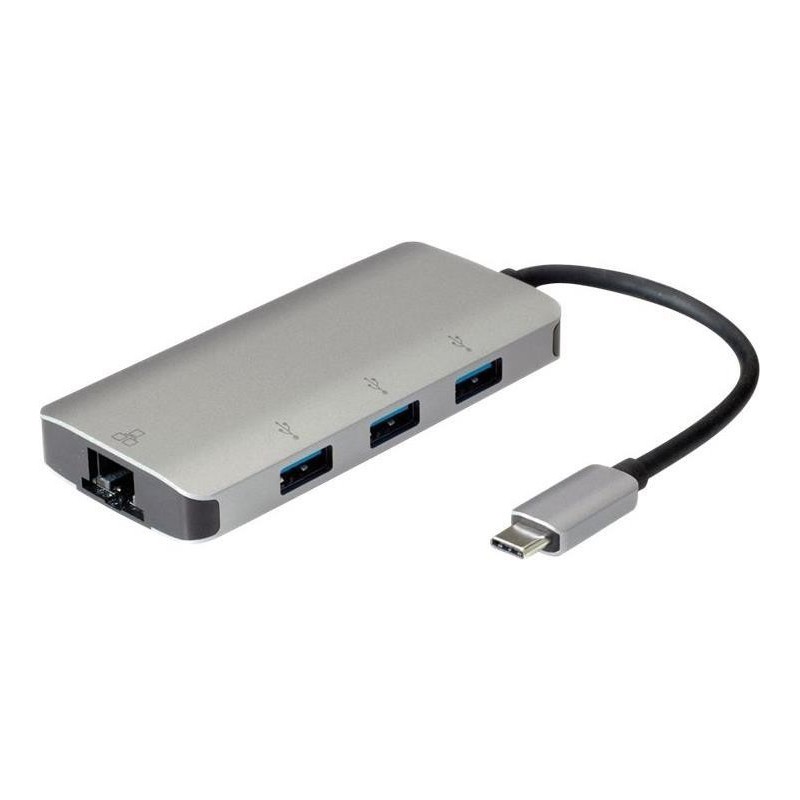 ROLINE 12.02.1108 - USB 3.2 Gen 1 (3.1 Gen 1) Type-C - RJ-45 - USB 3.