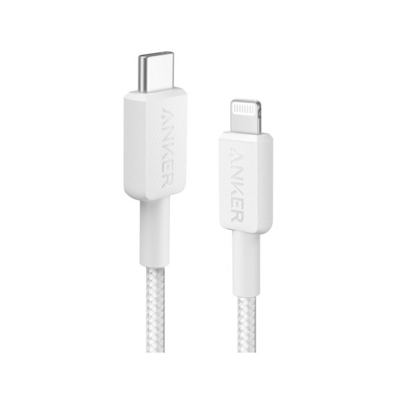 322 USB-C to LGT Cable Nylon 0.9M White