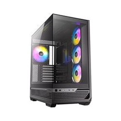 Antec C7 ARGB Mid Tower Tempered Glass PC Gaming Case - Black, 3x 120