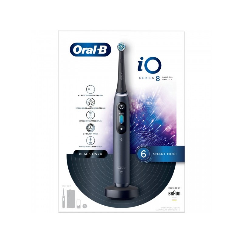 Oral-B iO Series 8 Limited Edition con custodia da viaggio onice nero