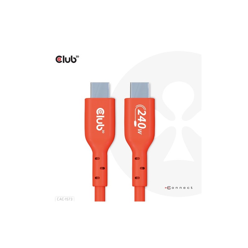 CLUB3D CAC-1573 cavo USB 2 m USB4 Gen 2x2 USB C Rosso