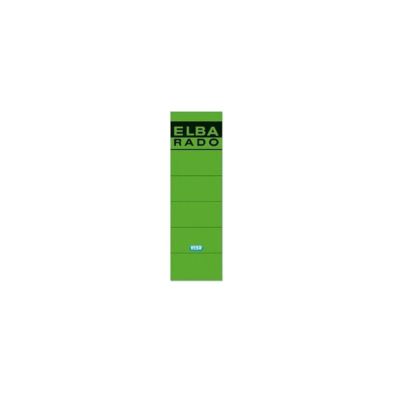 Etichetta Elba Dorso per raccoglitori a leva 190 x 59 mm Verde Verde 