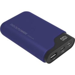 Caricabatteria RealPower PB-7500C blu navy 7500 mAh Nero - Blu (33364