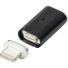 Presa Renkforce USB-C spina Lightning Apple Connettore magnetico nero