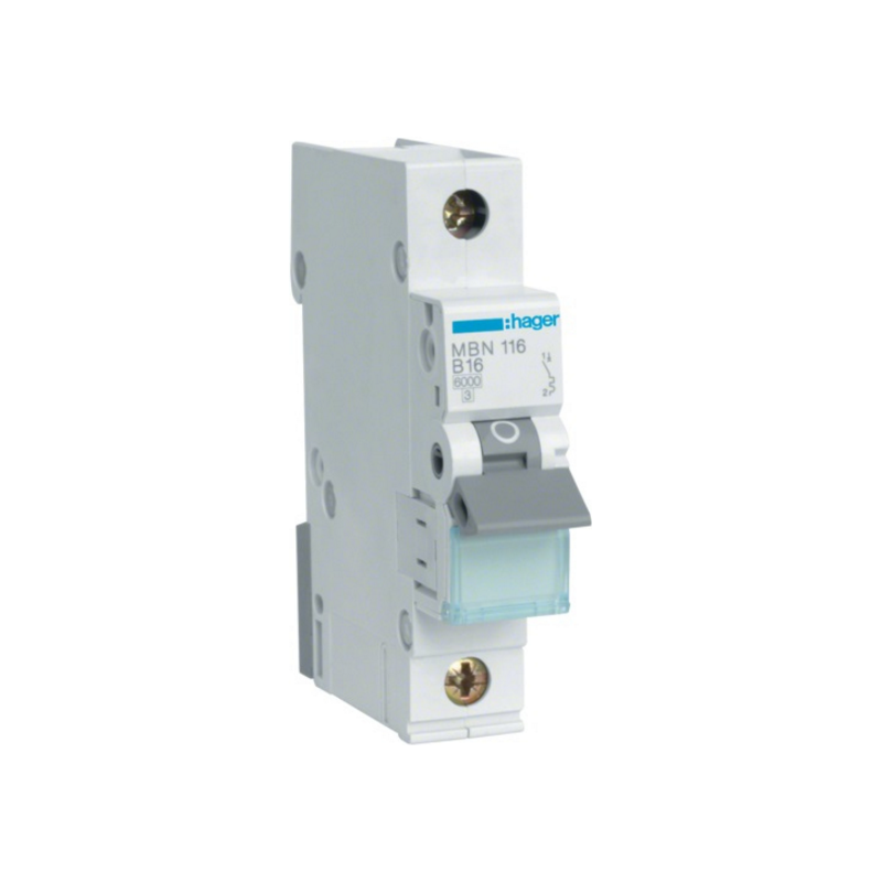 Interruttore elettrico Hager MBN116 1P (MBN116)