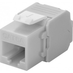 Wentronic Goobay CAT 6a KeyStone RJ45 Jack non schermato 500 MHz grig