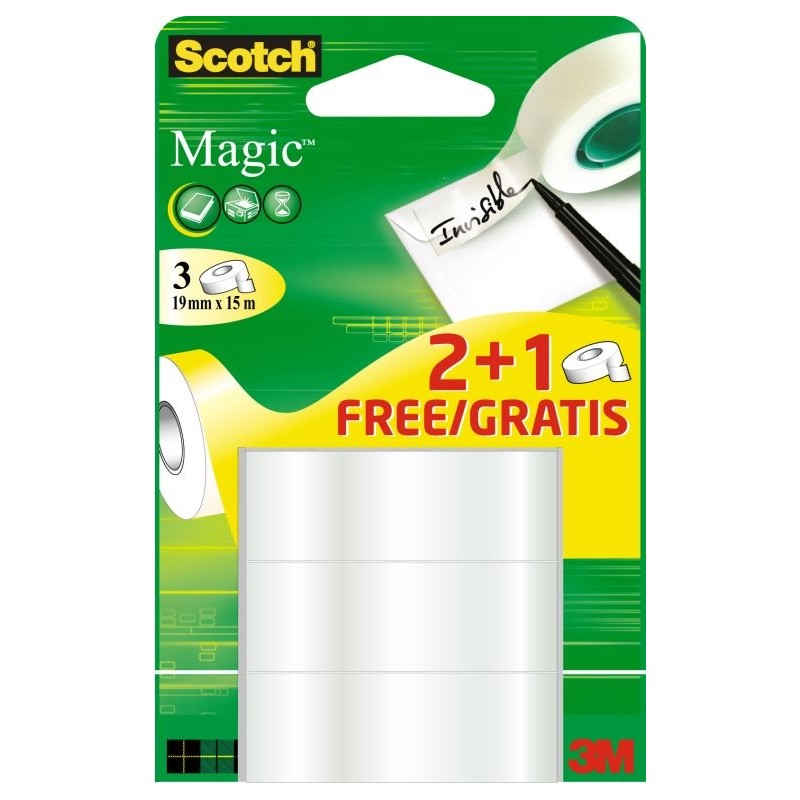 3M Magic matt 15 m Trasparente 3 pz