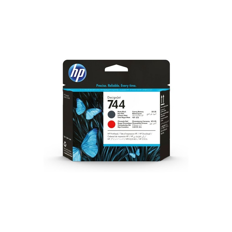 HP 744 PRINTHEAD MATTE BLACK RED