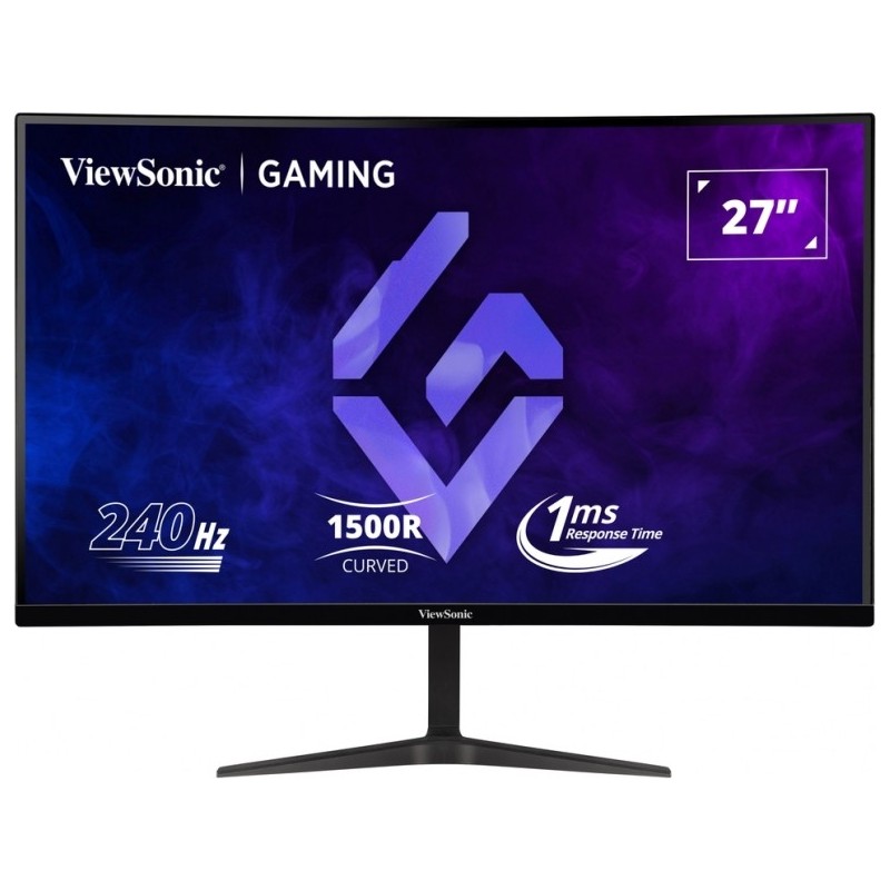 LED monitor - Full HD curved - 27inch - 250 nits - resp 1ms - incl 2x