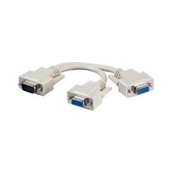 Wentronic goobay - Splitter VGA - da HD-15 (W) a HD-15 (M) - viti a t